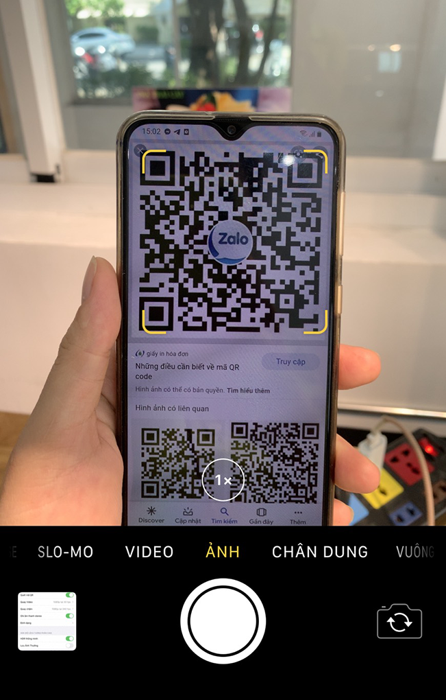 dùng camera quét bất kỳ mã QR nào