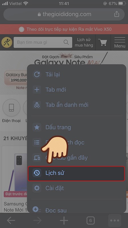 Cách xem, xóa lịch sử duyệt web trên Google Chrome trên điện thoại iOS - 2