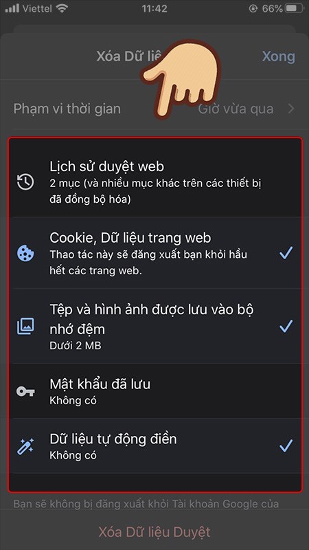 Cách xem, xóa lịch sử duyệt web trên Google Chrome trên điện thoại iOS - 5