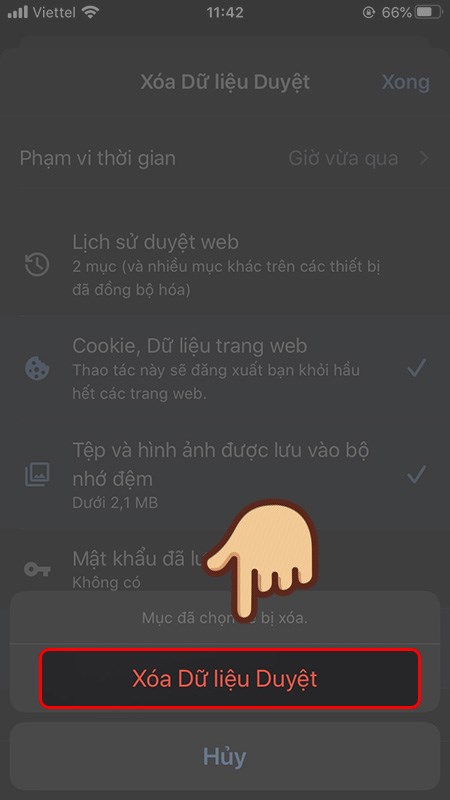 Cách xem, xóa lịch sử duyệt web trên Google Chrome trên điện thoại iOS - 6