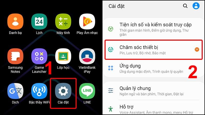 Cách giải phóng dung lượng Samsung