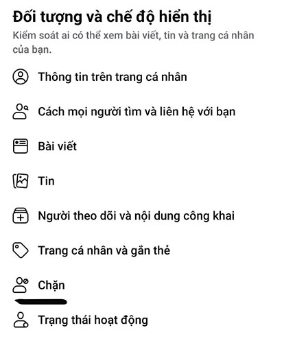 Danh sách chặn