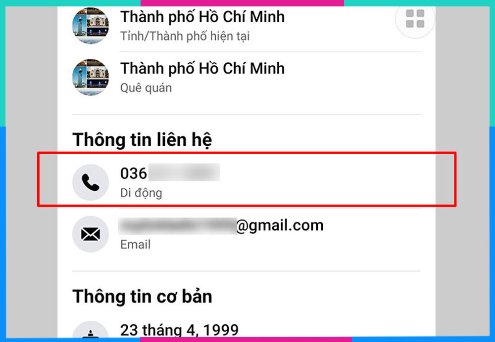 Láy số điện thoại từ Facebook điện thoại bước 2