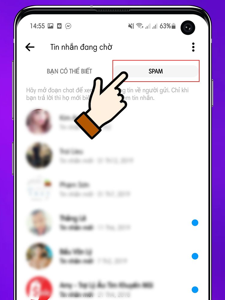 Nếu muốn kiểm tra kỹ hơn, bạn chọn mục spam.