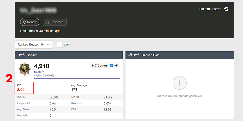 Xem KDA ở mục Rank