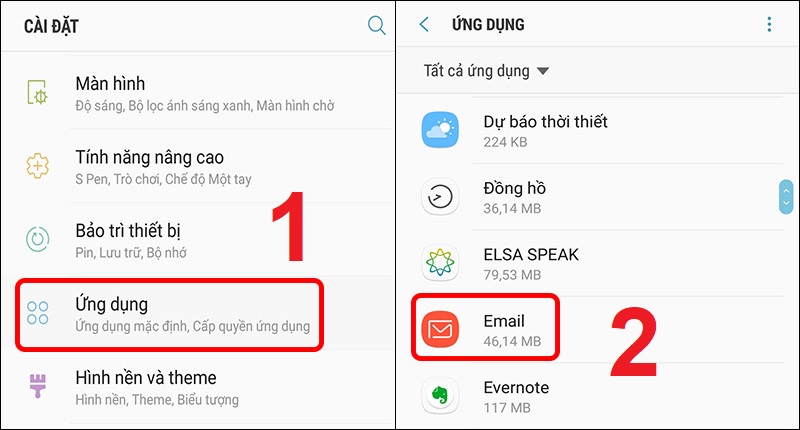 Chọn Ứng dụng mặc định bạn muốn xóa