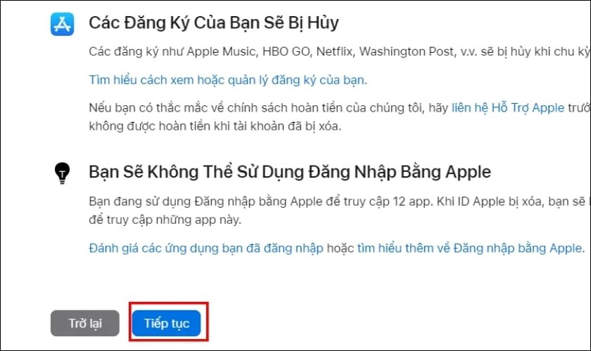 Kéo xuống và chọn một lý do bất kỳ trong số các lý do được Apple gợi ý