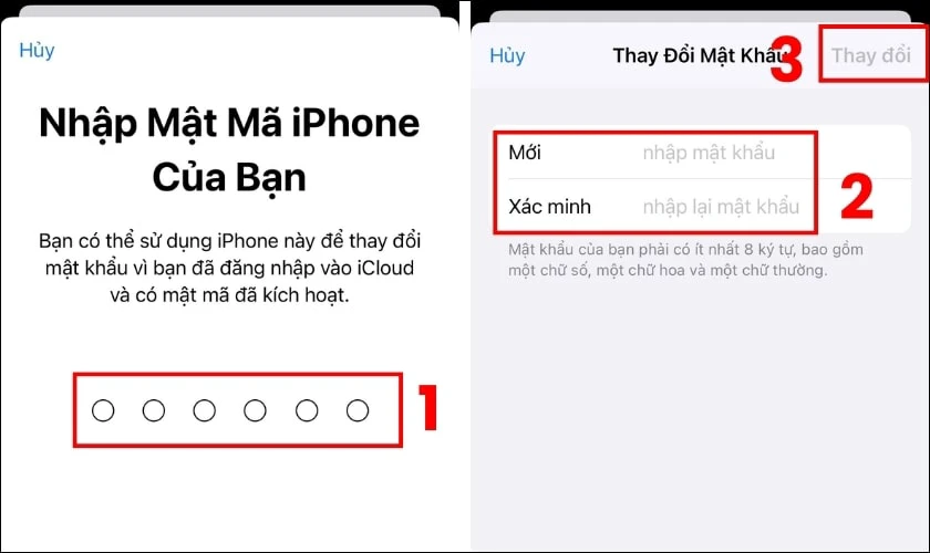 Chọn mật khẩu và bảo mật