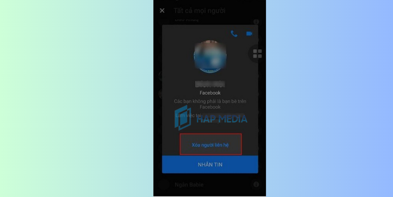 Cách xóa bạn bè trên Messenger bước 4