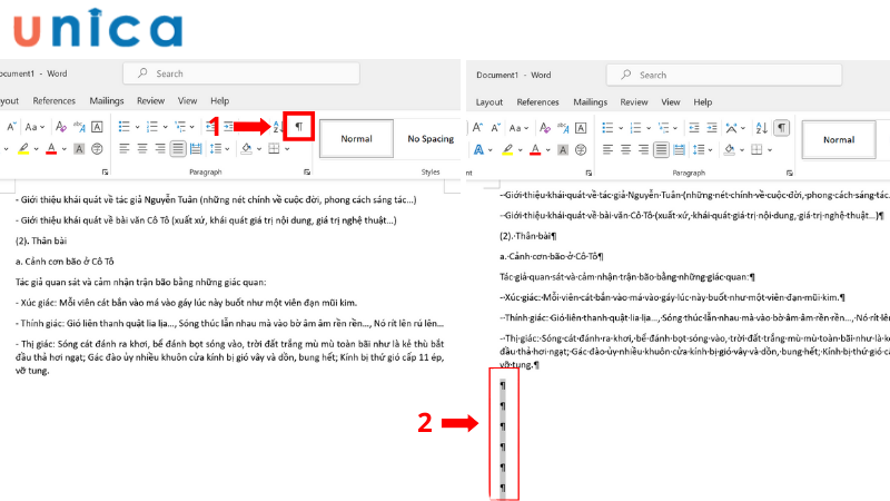 Cách xóa khoảng trống trong Word bằng tính năng Paragraph