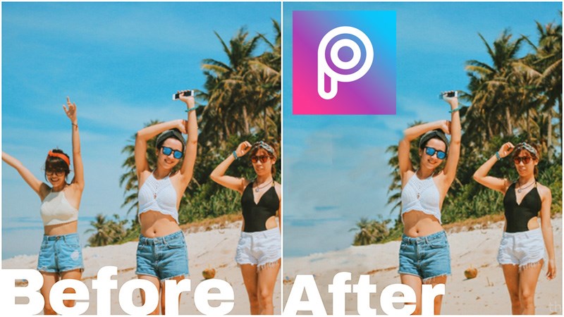 Cách xóa người, vật thể, chi tiết thừa trong ảnh bằng PicsArt