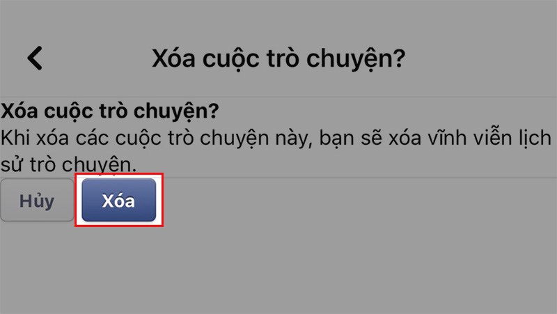 Chọn Xóa