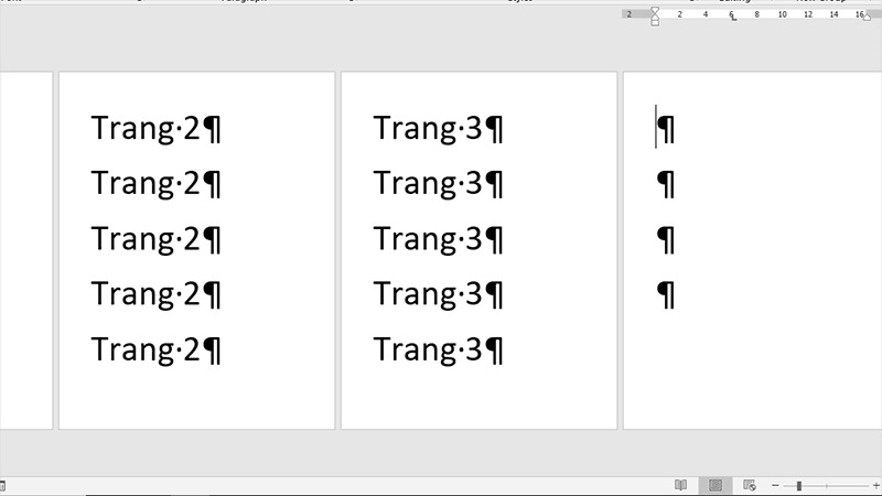 Xóa trang word có nội dung lẫn lộn