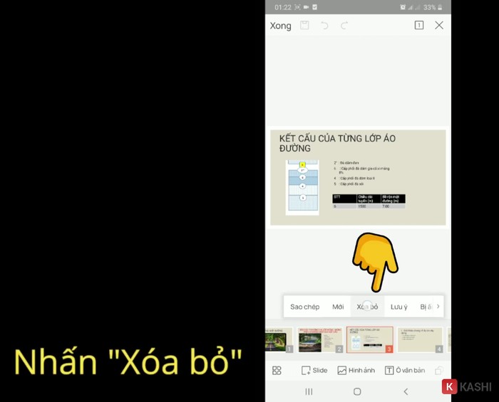 Chọn "Xoá bỏ"