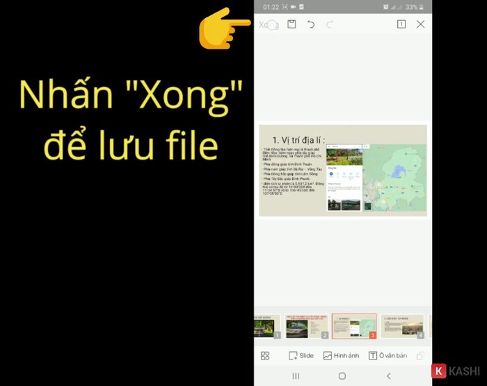 Click vào "Xong"