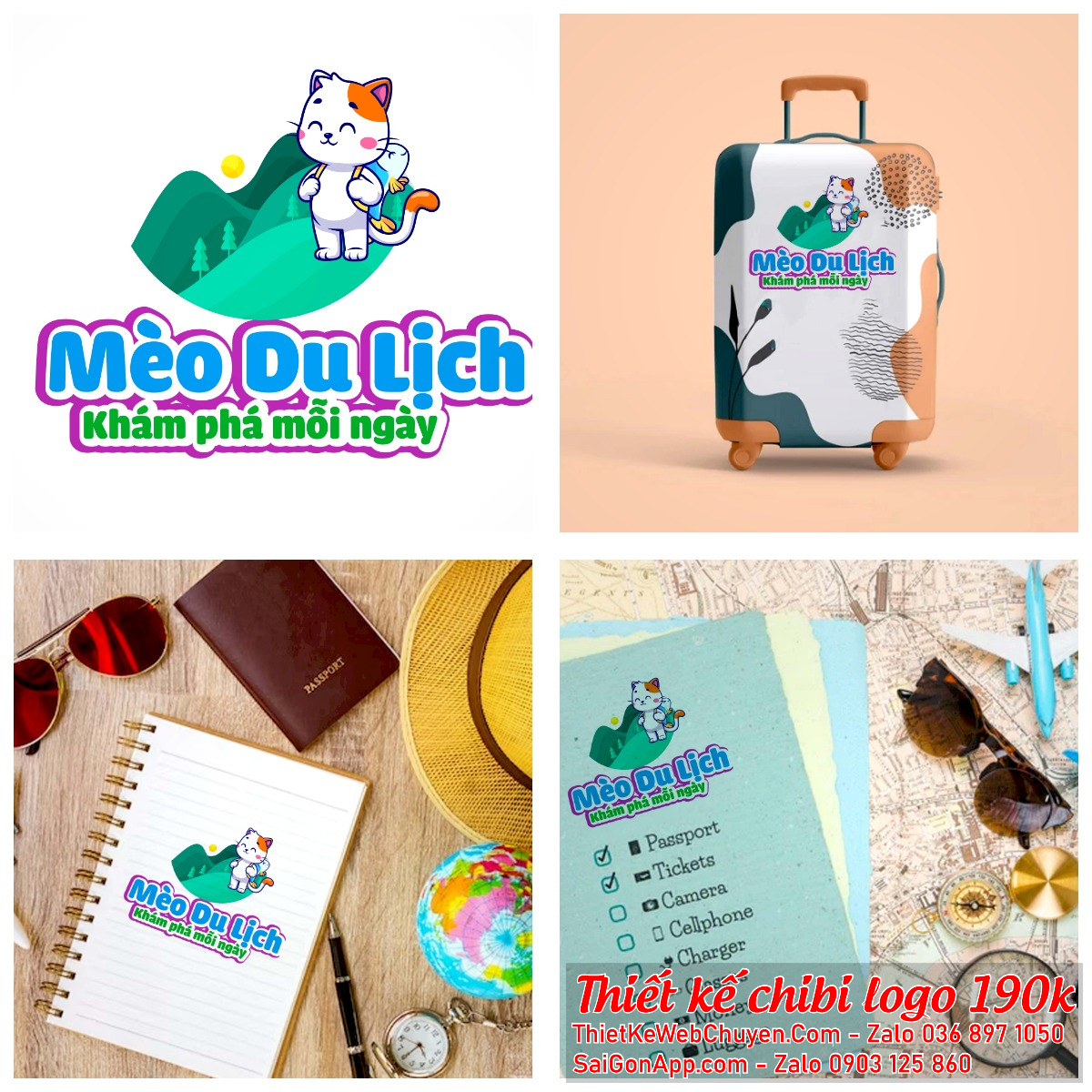 Chibi mèo con đáng yêu sẽ tạo cảm giác thân thiện cho khách hàng của bạn.