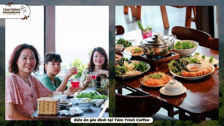 Bữa ăn gia đình tại Tám Trình Coffee