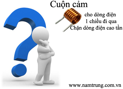 Tại sao cuộn cảm lại chặn dòng điện cao tần và cho dòng điện một chiều đi qua