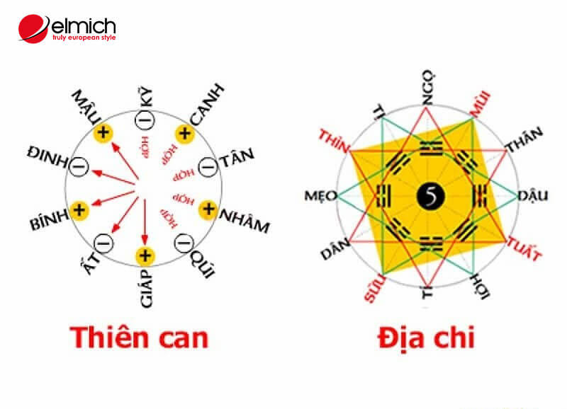 Hình 4: Sự hòa hợp giữa các tuổi phụ thuộc vào Thiên can và địa chi