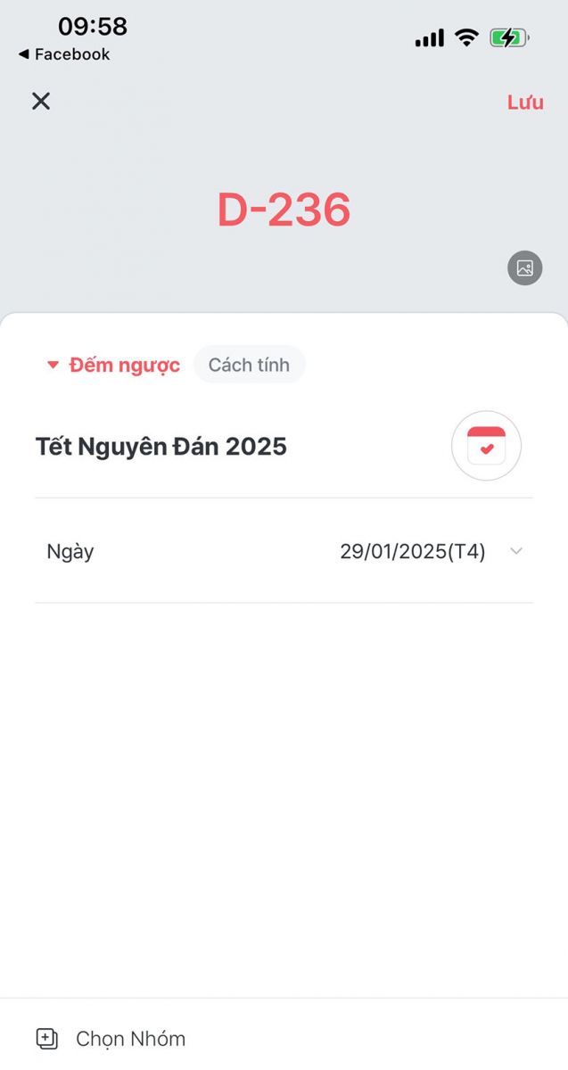 Cách đếm ngược thời gian đến Tết Nguyên Đán 2025 trên iPhone