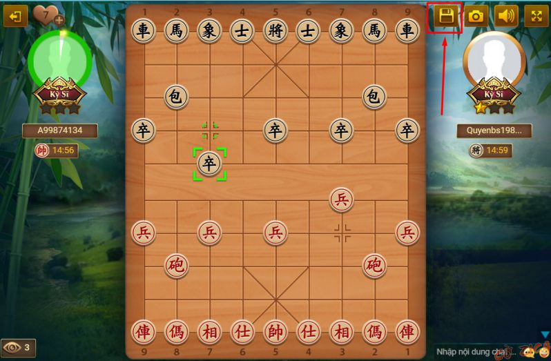 Bấm nút "Save: để lưu ván cờ đang xem