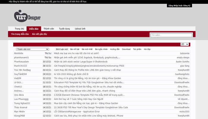 Diễn đàn dành cho người thiết kế - forum.vietdesigner.net