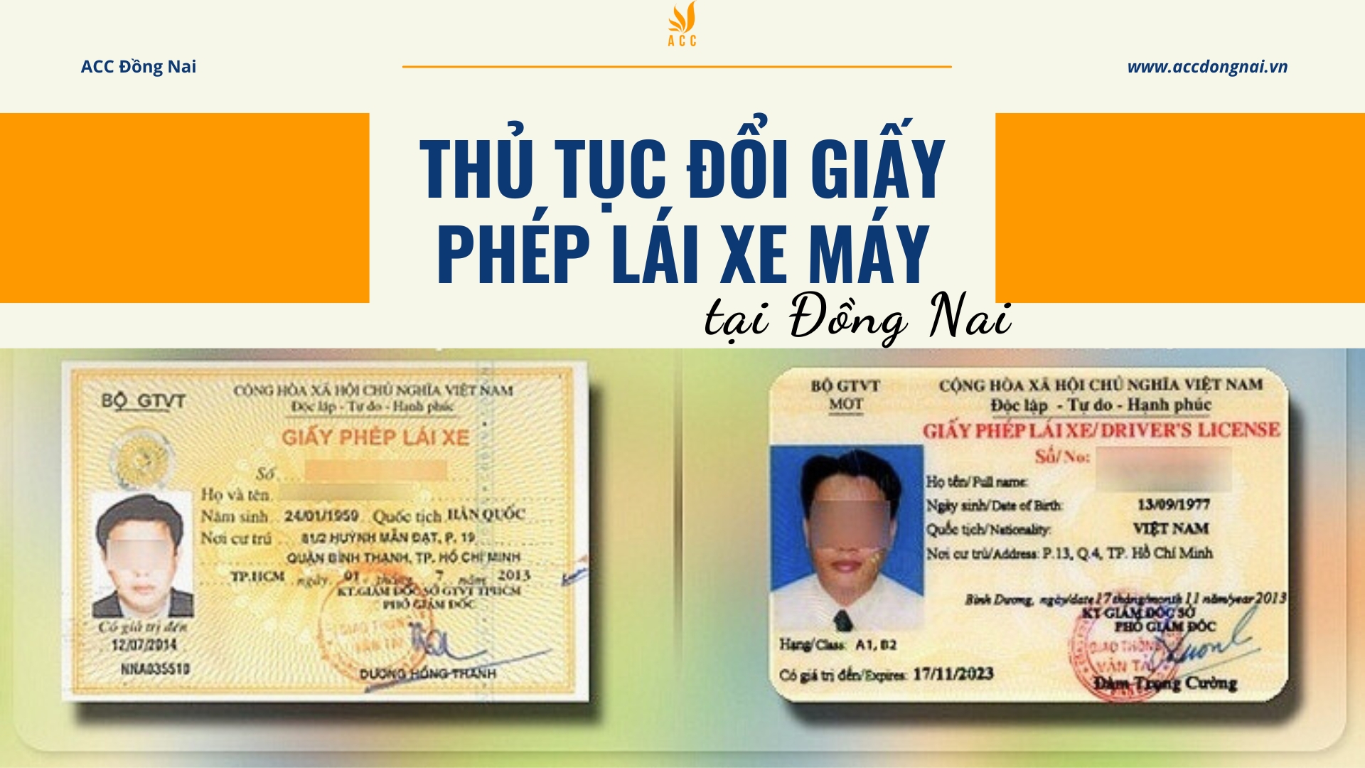 Thủ tục đổi giấy phép lái xe máy ở Đồng Nai