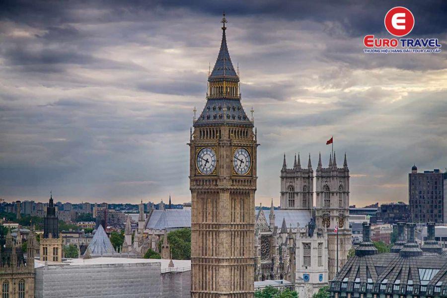 Đồng hồ Big Ben được thiết kế 4 mặt 