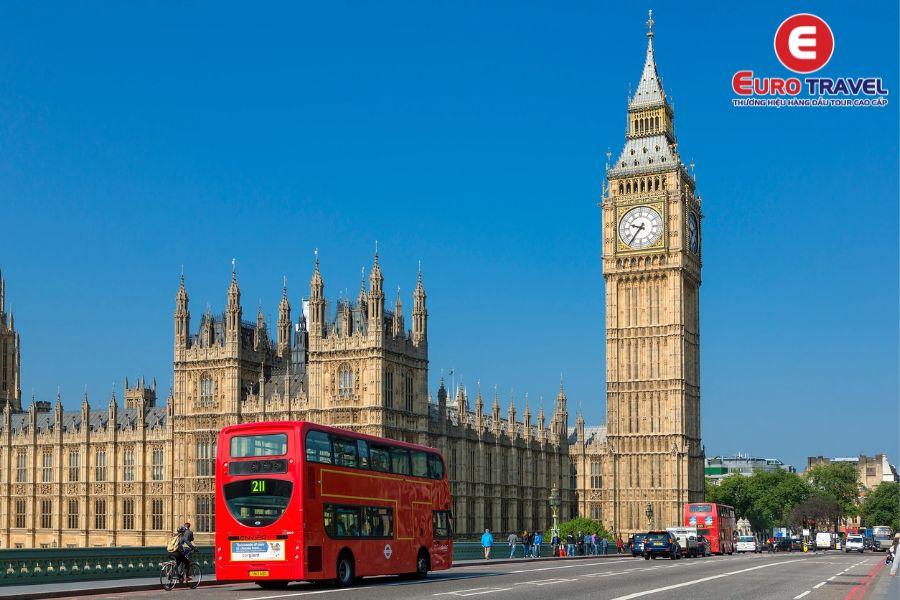 Tuyến xe buýt đi qua khu vực tháp đồng hồ Big Ben