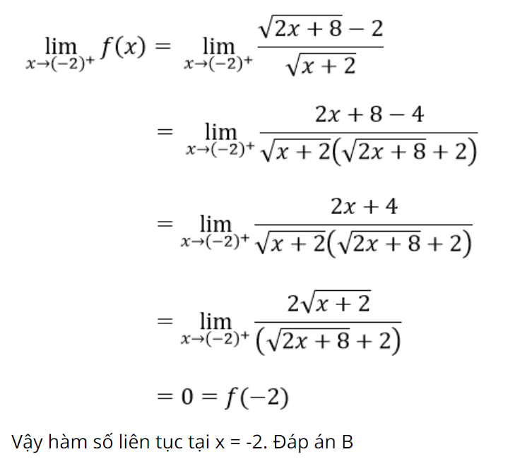 Giải bài tập 4 xét tính liên tục của hàm số