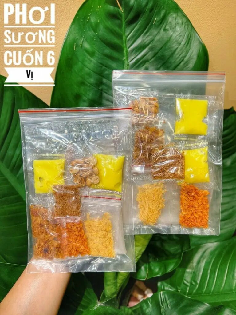 Bánh tráng phơi sương cuốn bơ 6 vị 