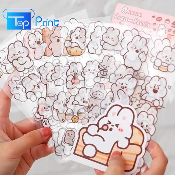 Dịch vụ in hình sticker thỏ nhãn dán tại TPHCM và Hà Nội