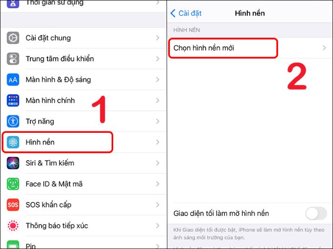 Đổi hình nền trên iPhone