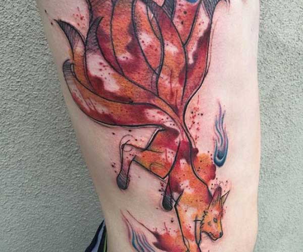 hồ ly nhật bản tattoo