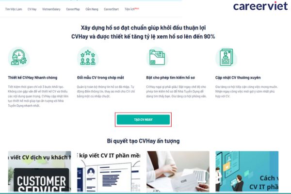 Truy cập vào CV Hay