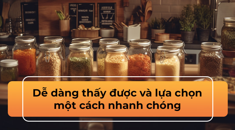 Kệ đựng gia vị - Dễ dàng thấy và lựa chọn