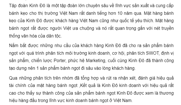 Mẫu kết luận cho bài tiểu luận Marketing