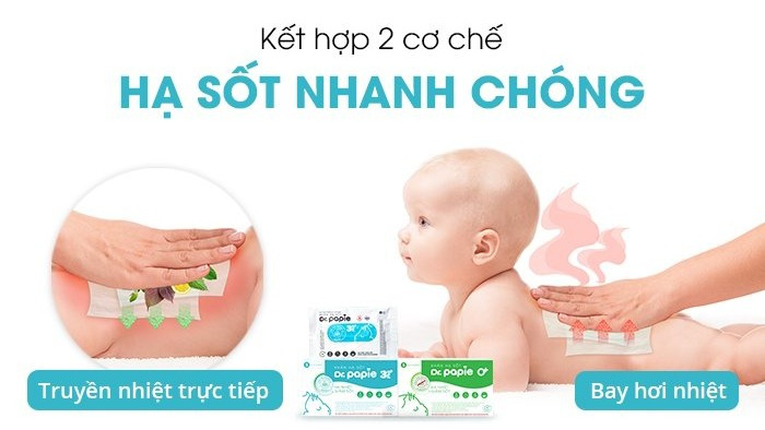 Gợi ý giúp mẹ cách sử dụng khăn lau hạ sốt Dr Papie hiệu quả 1