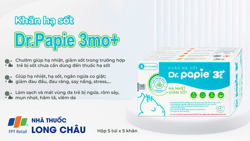 Gợi ý giúp mẹ cách sử dụng khăn lau hạ sốt Dr Papie hiệu quả