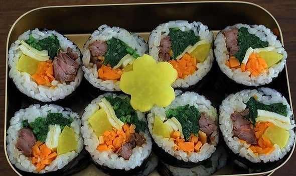 gimbap spinach