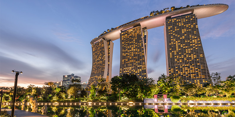 Tòa nhà Marina Bay Sand - 1 trong những biểu tượng của sự sang chảnh. 