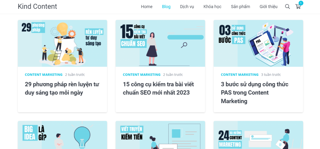 Content chuẩn SEO của Kind