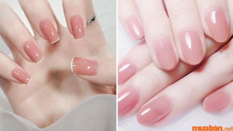 Mẫu nail sơn thạch hồng