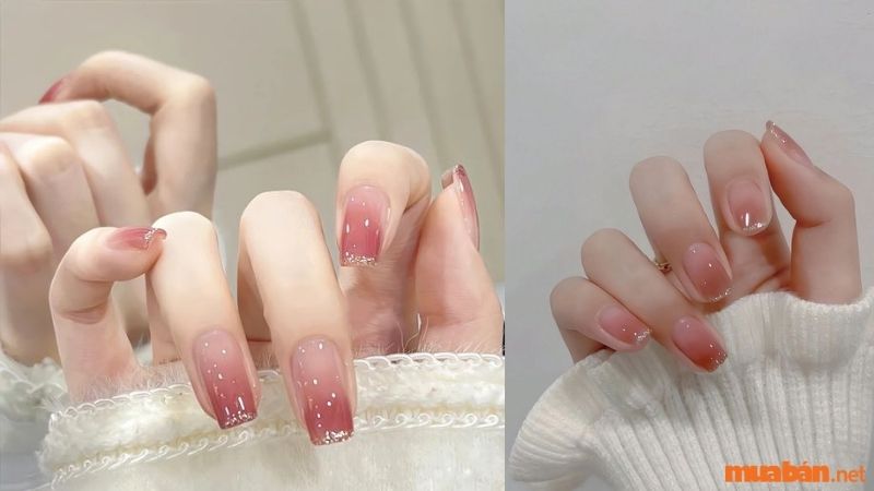 Mẫu nail sơn thạch ombre