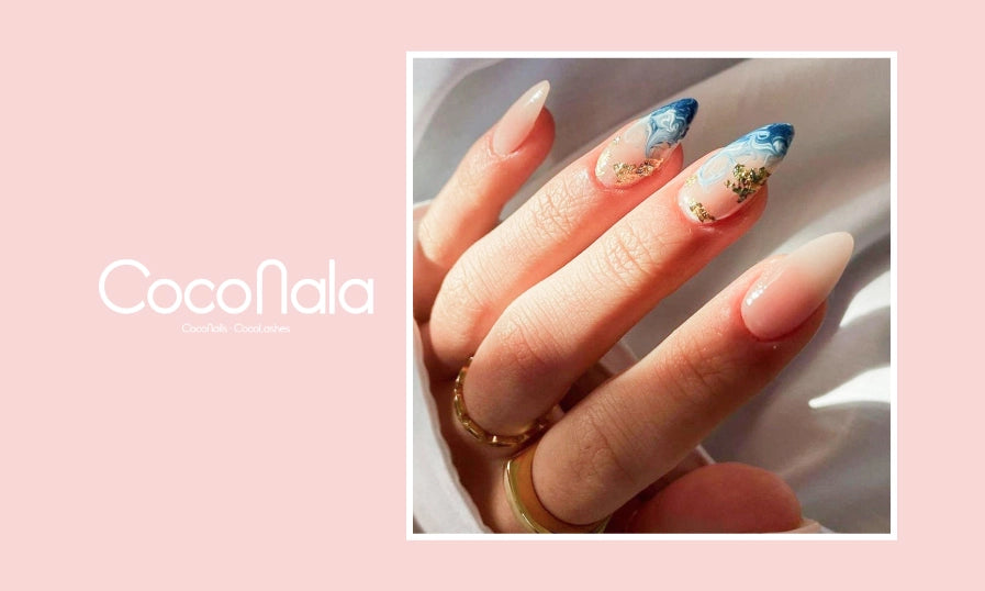 Mẫu nail màu xanh biển