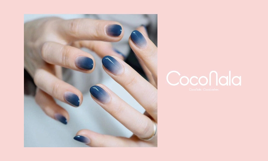 Mẫu nail ombre xanh dương