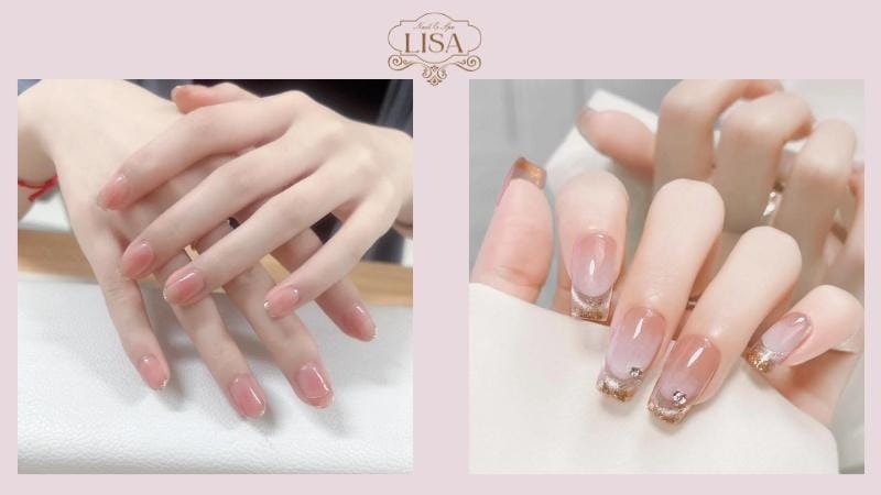 Mẫu nail ngắn sơn thạch