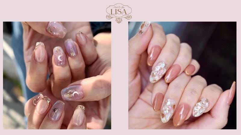 Mẫu nail đắp gel cho móng ngắn