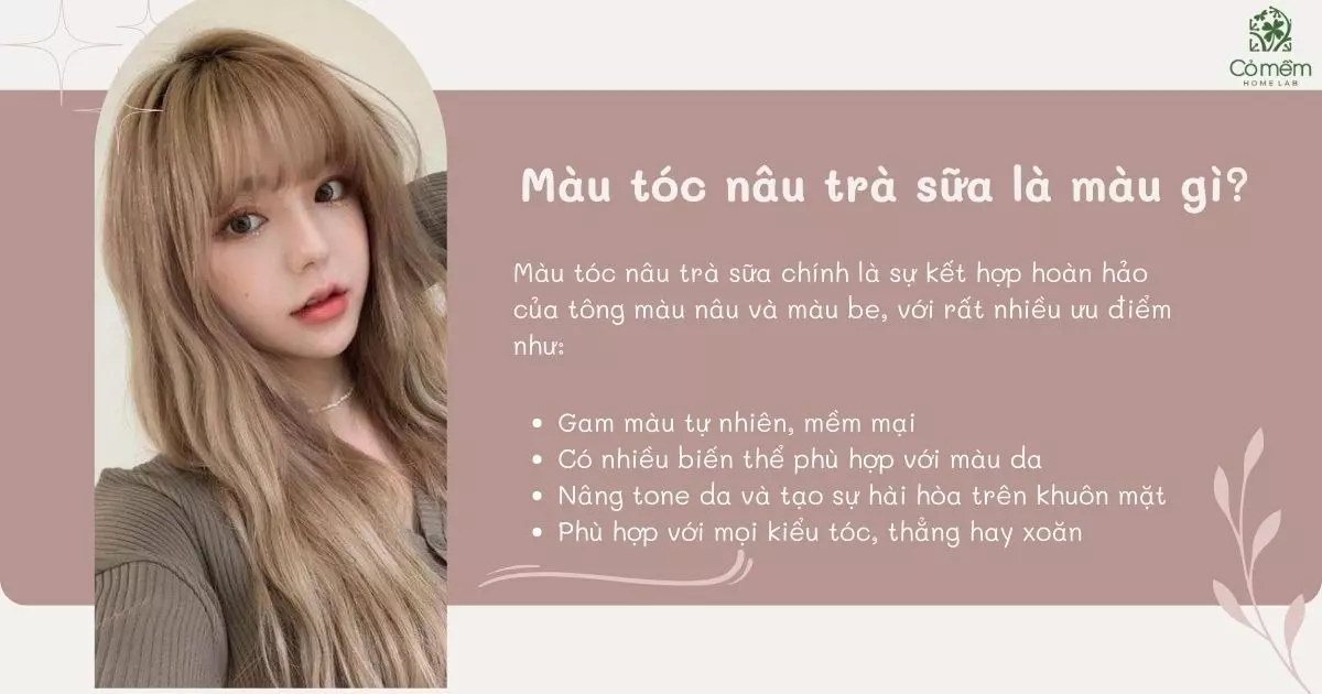 màu tóc nâu trà sữa