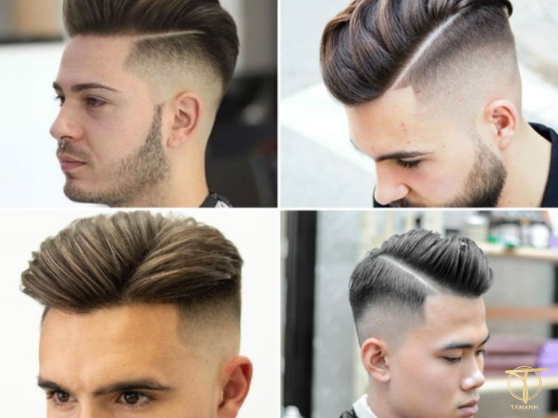 kiểu tóc Mohican rẽ mái